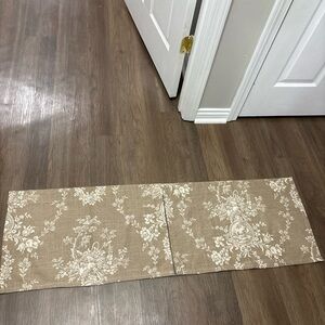 Floral Tan and Cream brown toile valances pack of 2 handmade new